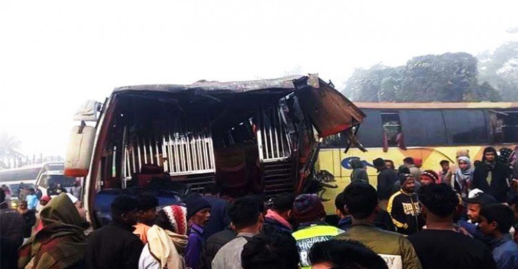 সিলেটে বাস সংঘর্ষে ২ নিহত, ১০ আহত